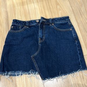 Dark denim jean skirt